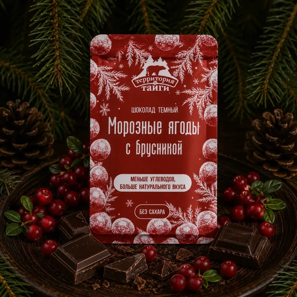 Шоколад темный с Брусникой