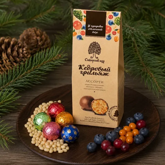 Кедровый грильяж ассорти вкусов · 70 г