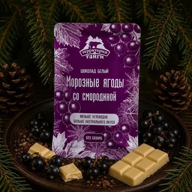 Шоколад белый со Смородиной · 20 г