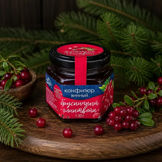 Конфитюр винный Брусничный глинтвейн · 130 г