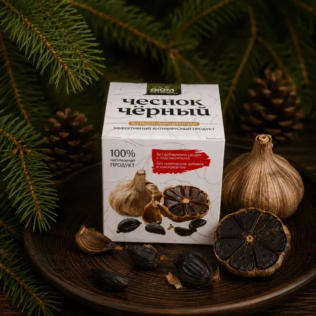 Черный чеснок ферментированный 1шт · 40 г
