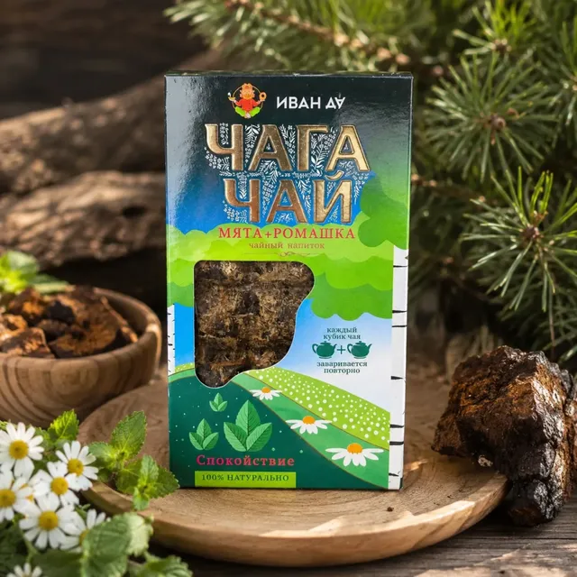 Чага чай с мятой и ромашкой · 96 г