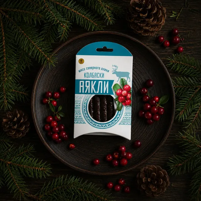 Колбаски из мяса северного оленя Аякли · 60 г