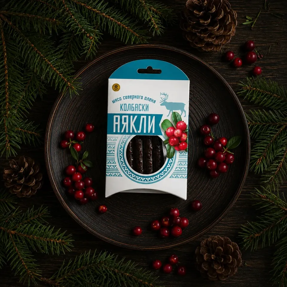 Колбаски из мяса северного оленя Аякли